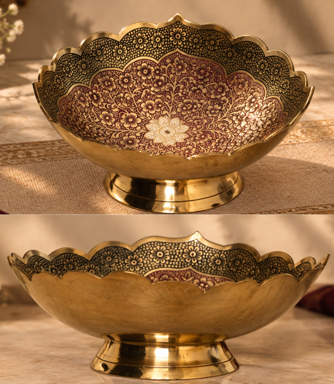 The Royal Scalloped Meenakari Centerpiece