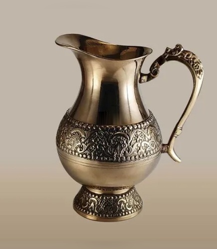 Heritage Hand-Engraved Brass Water Jug & Pitcher