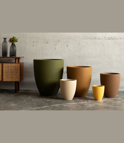 Hammered Gold Finish Pedestal Planter