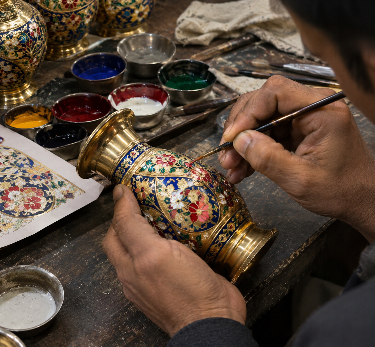 Enameling & Artistry (Meenakari)